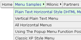 Milonic DHTML JS Menu漂亮透明的导航菜单代码